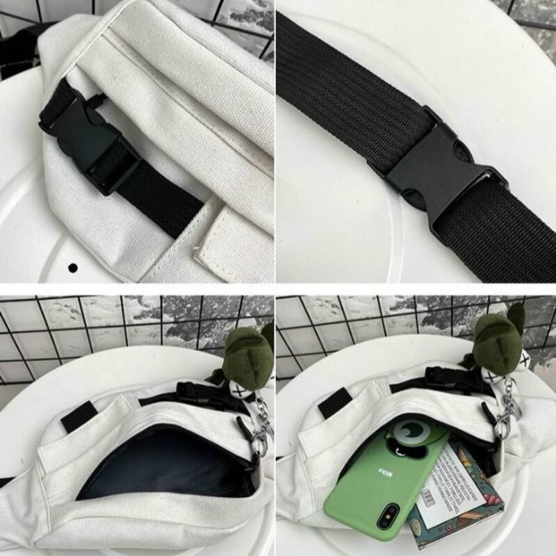 Canvas-bauchtaschen, gürteltaschen, umhängetaschen, freizeittaschen, schlichte harajuku-taschen, studentenhandtaschen, streetstyle, ulzzang, alltagstaschen