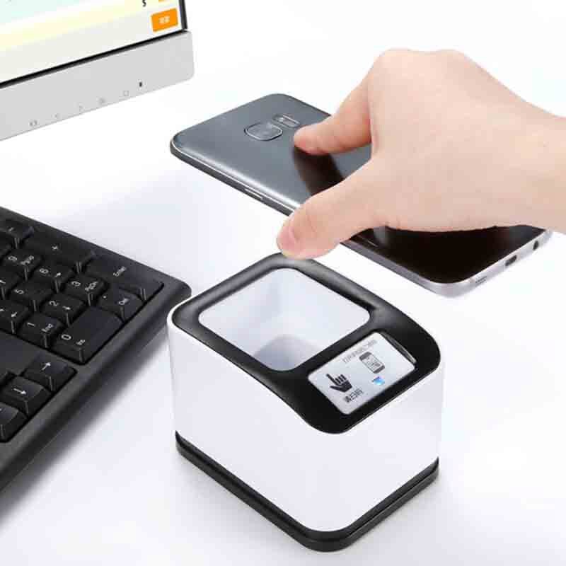 Hands Free 1D/2D QR Barcode Scanner Omnidirectional Barcode Scanner Platform 2200H Desktop Auto Sense RS232 Interface