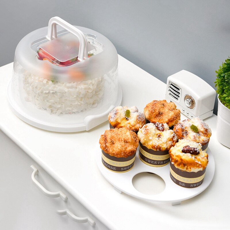 Draagbare Cake Carrier Voedsel Vers Houden Doos Koelkast Vers Houden Ontvangen Doos Fruit Groenten Storage Case