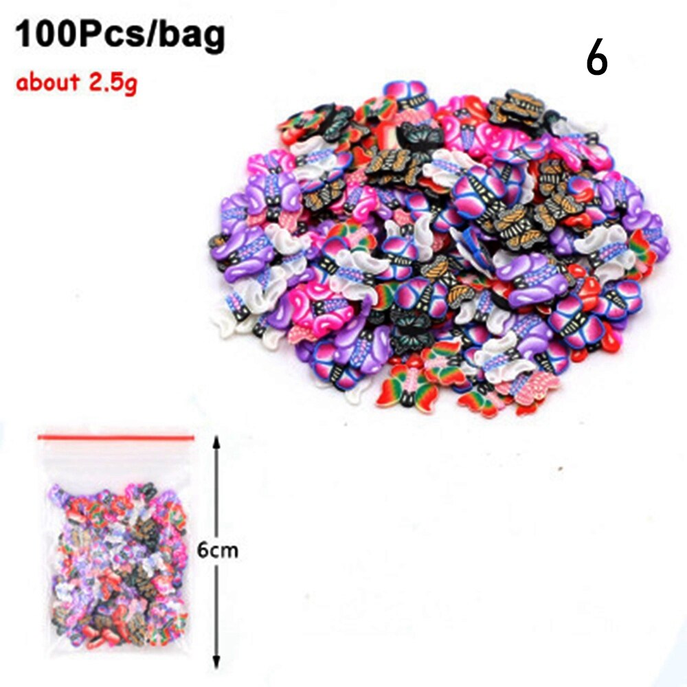 2.5g/Bag Fruit Bead DIY Decoration Charms Mud Accessories Fluffy Addition in Mud Clound Sand Toys Filler Glitter Clear Set: 06