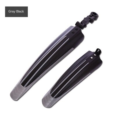 2 st Cykel Skärmset Mountainbike Skärmar Mudguard Vingar Fram och Bak: Grå
