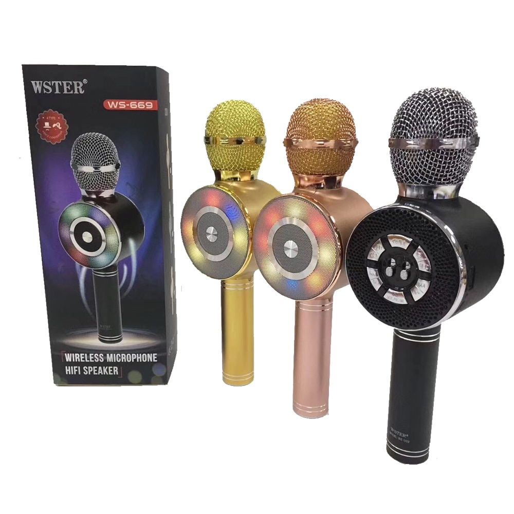 Bluetooth Wireless Microphone Karaoke Microphone Speaker Handheld Music Player MIC Singing Recorder KTV Microphone