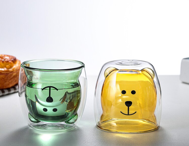 Cute double-glazed Bear glass stained glass