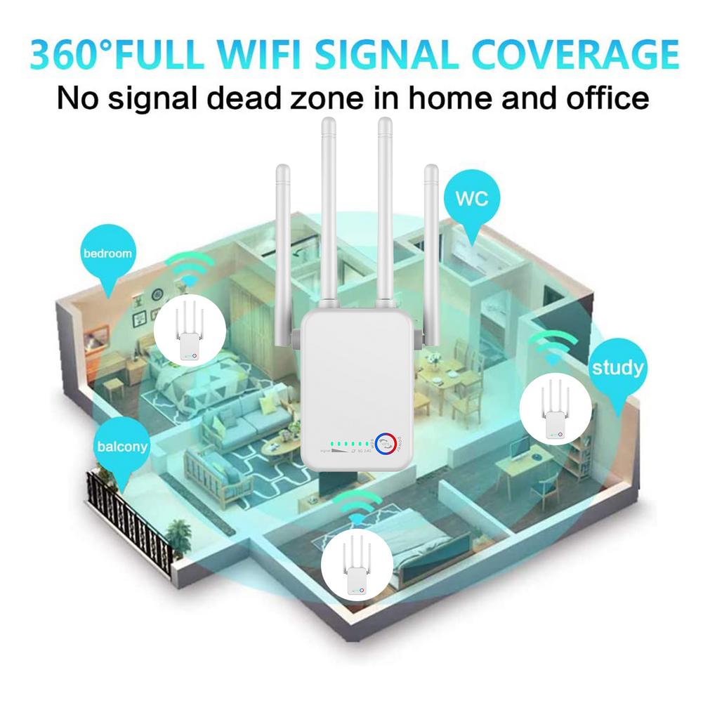 5G Wifi Repeater WiFi Long Range Extender Router Wireless Wi-Fi Signal Amplifier 1200M WiFi Booster 2.4G 5Ghz Wi Fi Amplifier