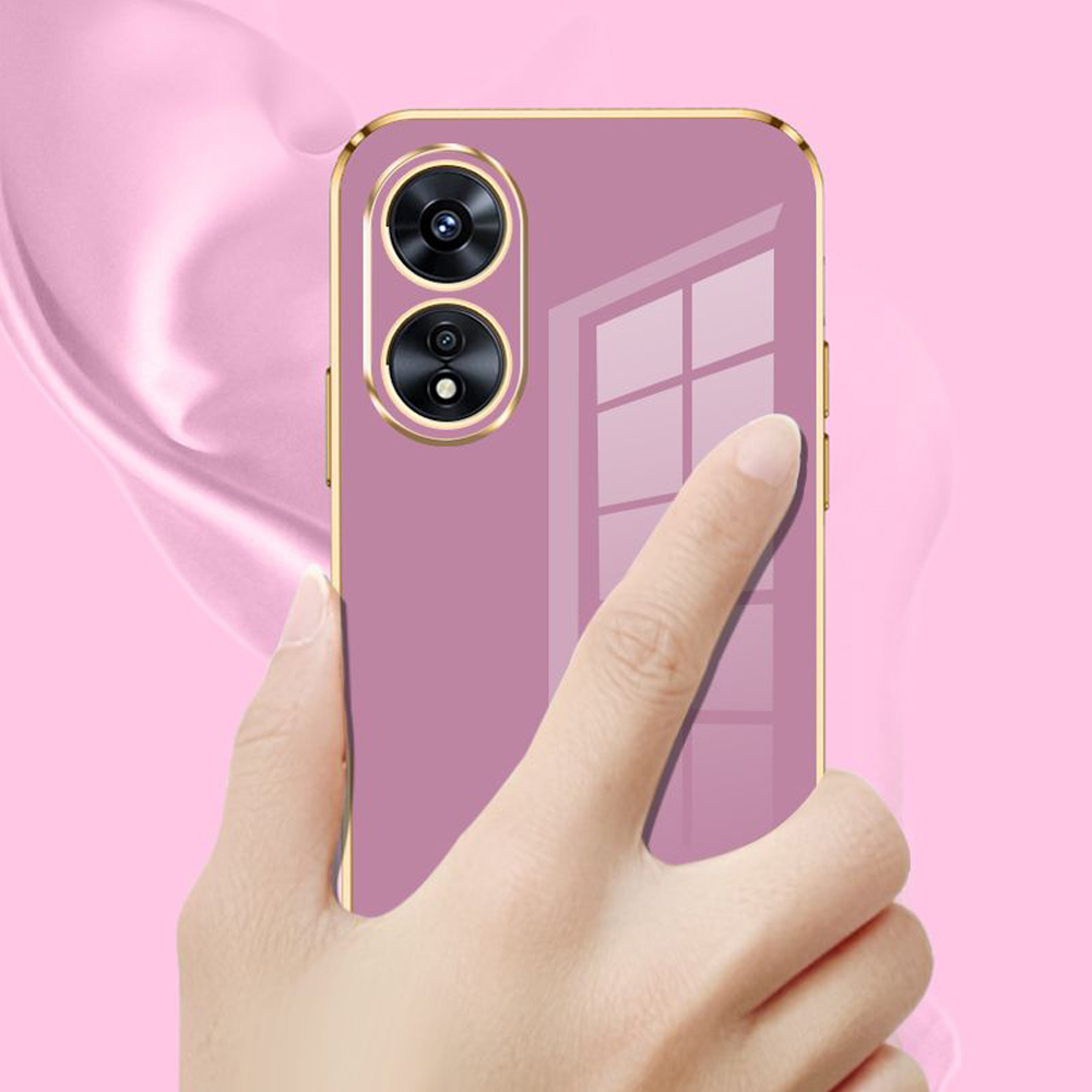 Para OPPO A18 funda oppo a38 funda de teléfono Oppo A18 A38 4G funda CPH2591 cubierta CPH2579 revestimiento cuadrado de lujo cubierta trasera a prueba de golpes