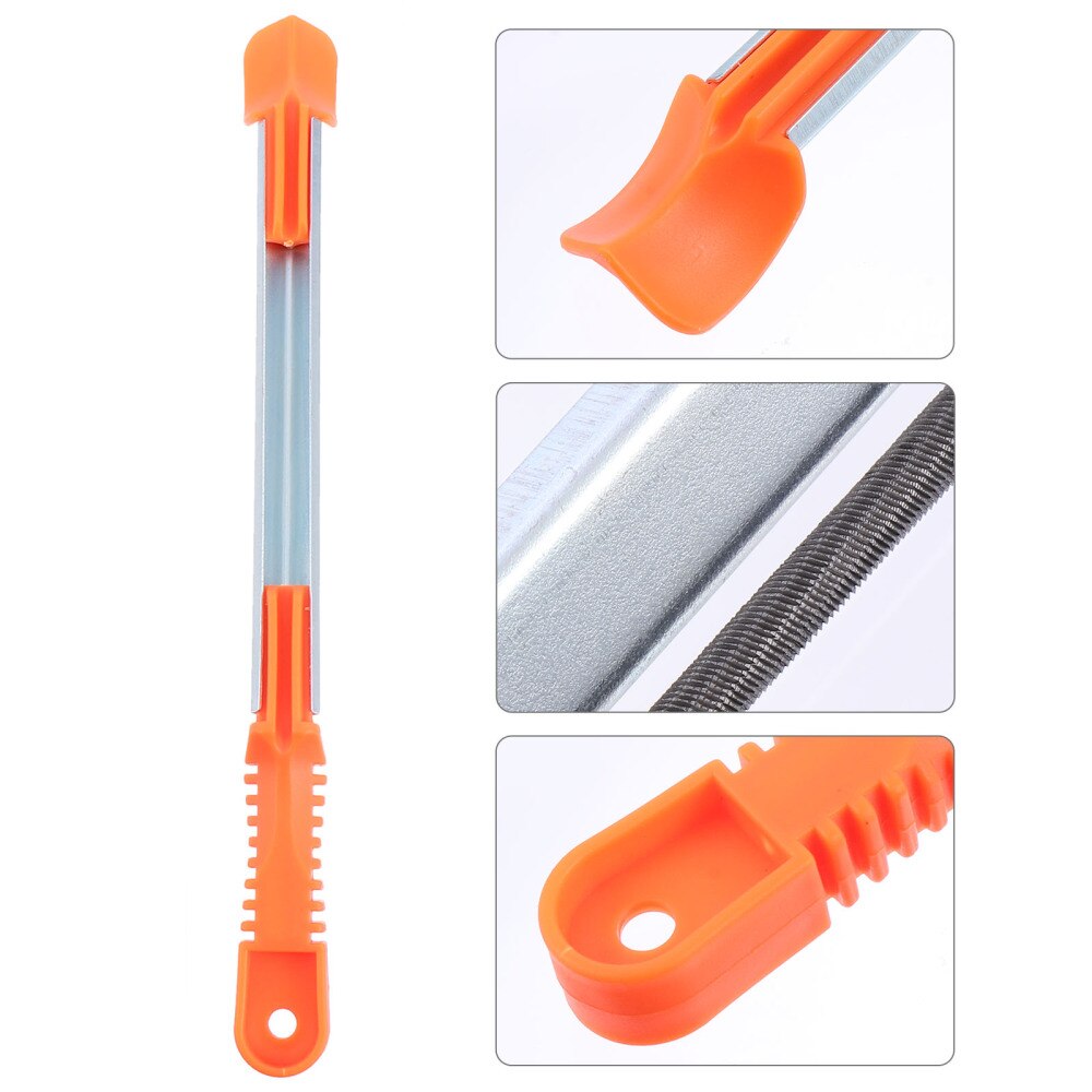 Steel File Set Hand Metal Files for Wood and Metal Work DIY File Tool (Orange)
