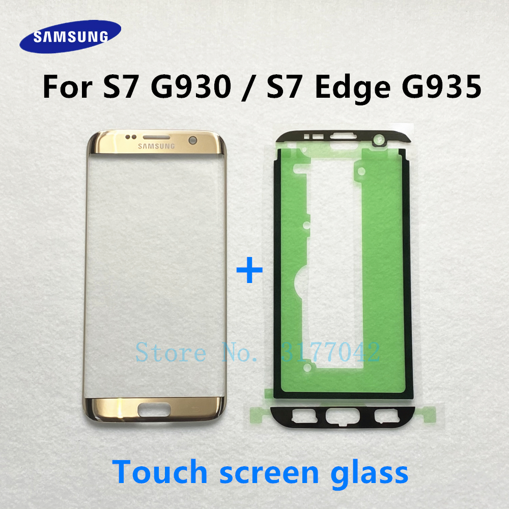 Touch Screen Panel Replacement For Samsung Galaxy S7 G930 G930F S7 Edge G935 G935F Front Glass Outer Lens Cover + Sticker