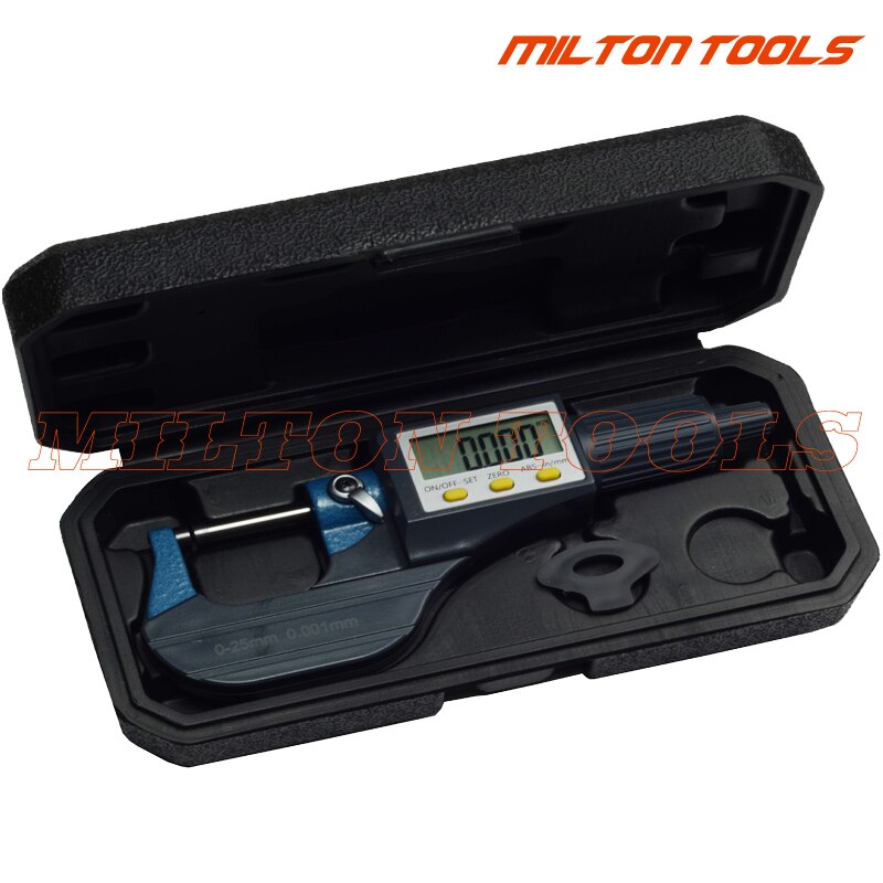 0-25mm 0.001 mm electronic outside micrometer with Extra Large LCD Screen digital gauge measuring tools With Retail Box
