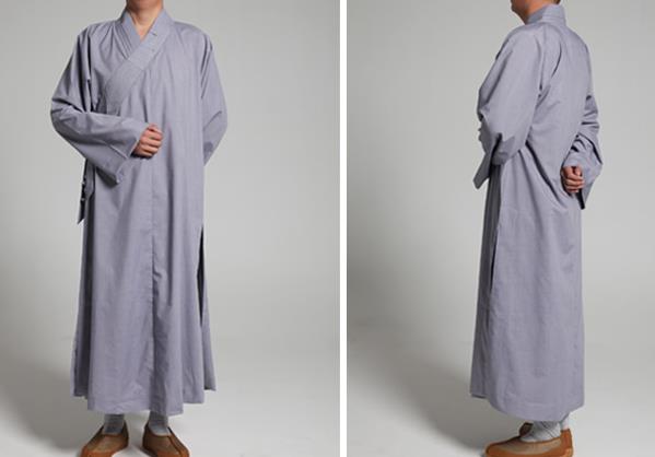 UNISEX verano y primavera gris de algodón monjes budistas robe shaolin kung fu uniformes zen lay abbot monja meditación vestido