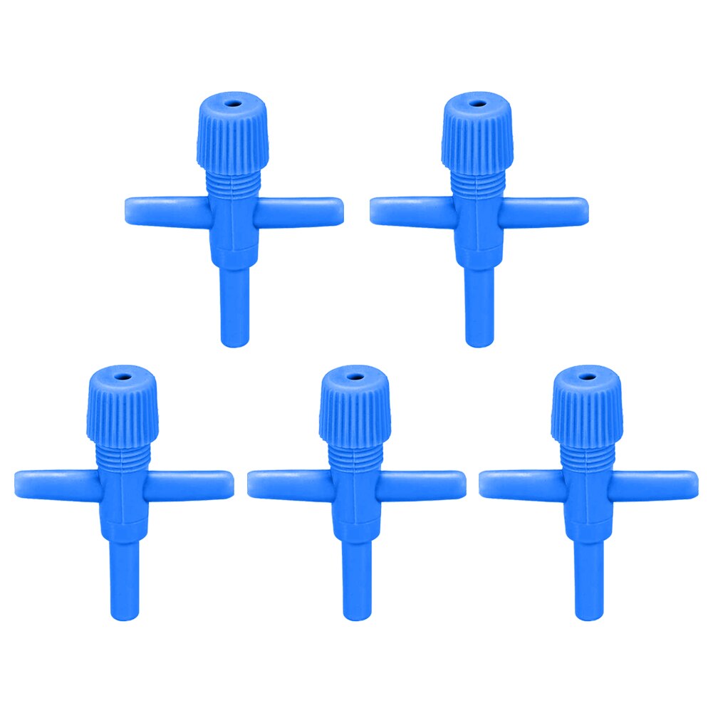5pcs Classic 2 Way Outlet Air Flow Distributor Fish Tank Manifold Splitter Control Valve Household Fish Tank Accessaries Part: D