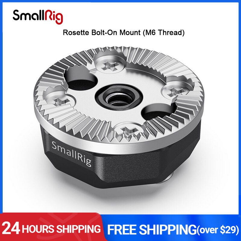 SmallRig Arri Standard Rosette Bolt-On Mount (M6 Thread) for Rosette Side Handle Monitor Holder Attach for Camera Cage 2804