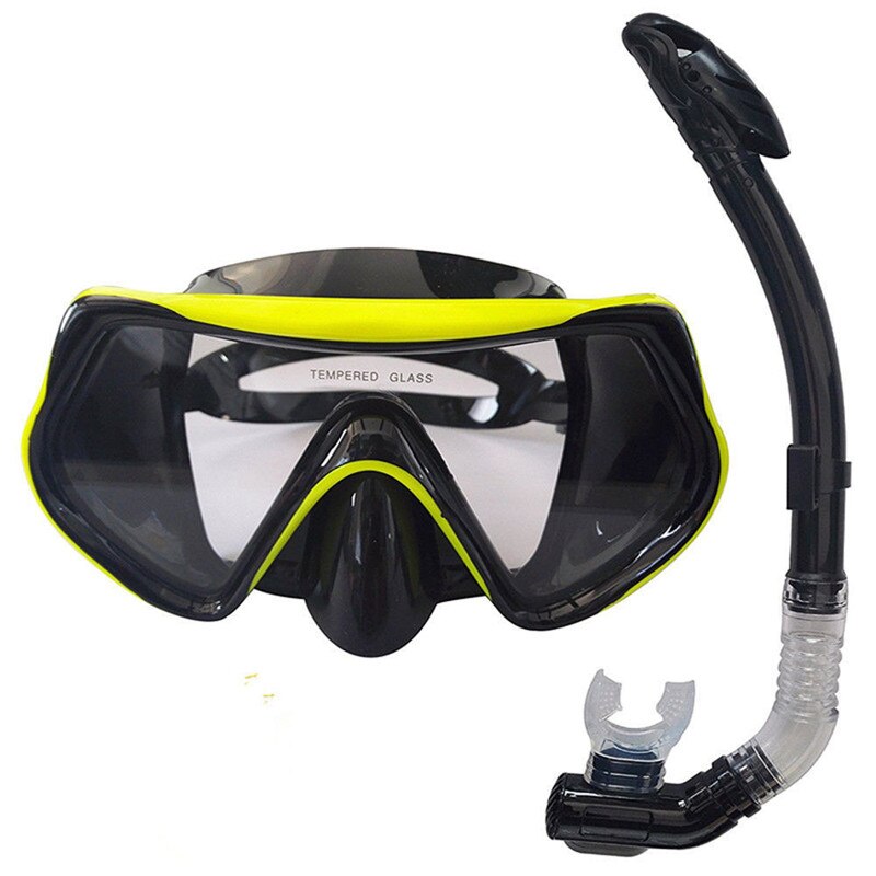 Dykker-dykkermaske snorkel anti-dug briller briller sæt silikone svømmebassin udstyr 6 farver voksen: 6