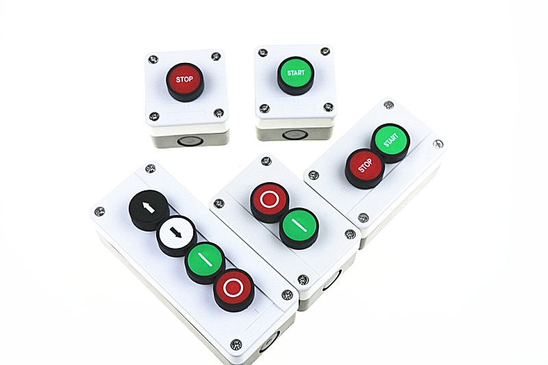 With arrow symbol, start stop self sealing waterproof button switch emergency stop industrial handhold control box.