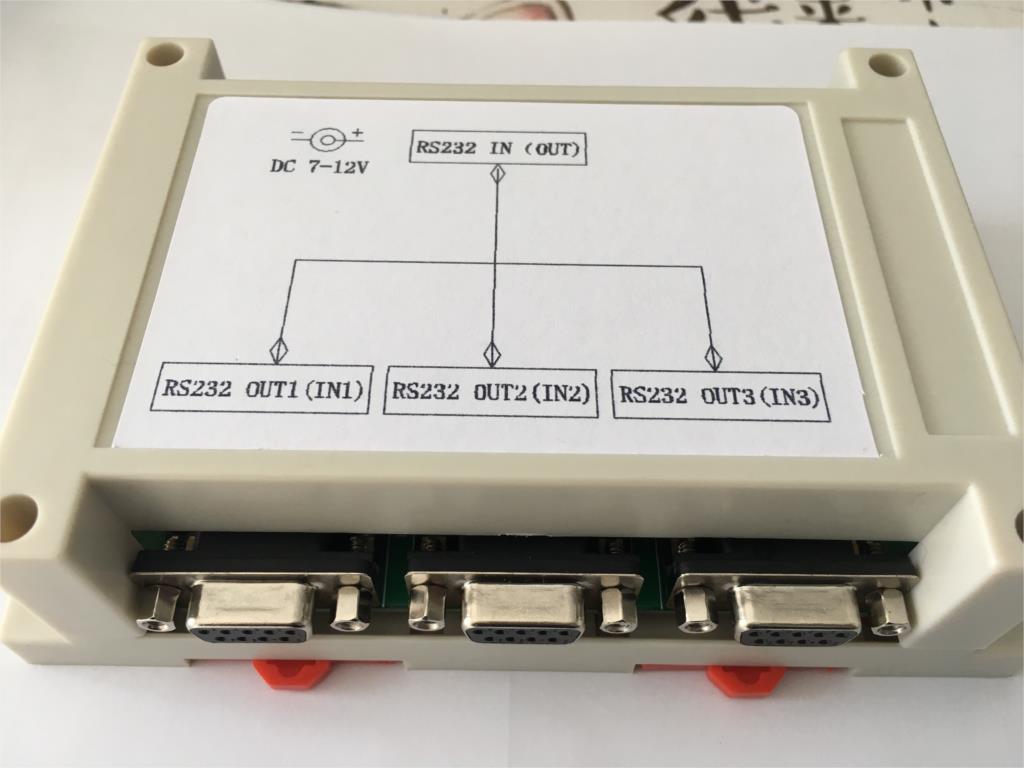 1 in 3 out RS232 Splitter DB9 Auto Switch for PC RS-232C Serial port switch sharing distribution device