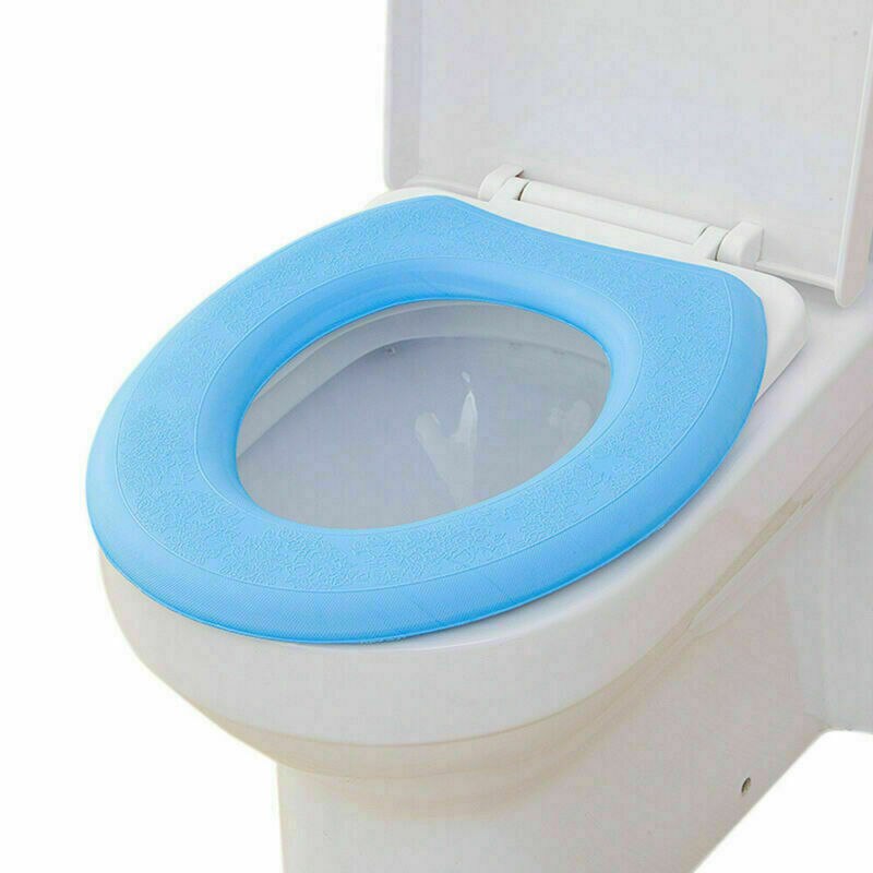 Cubierta gruesa de goma EVA para inodoro para baño, alfombrilla blanda impermeable para inodoro, pasta de Velcro, accesorios tipo O: SFZ8270