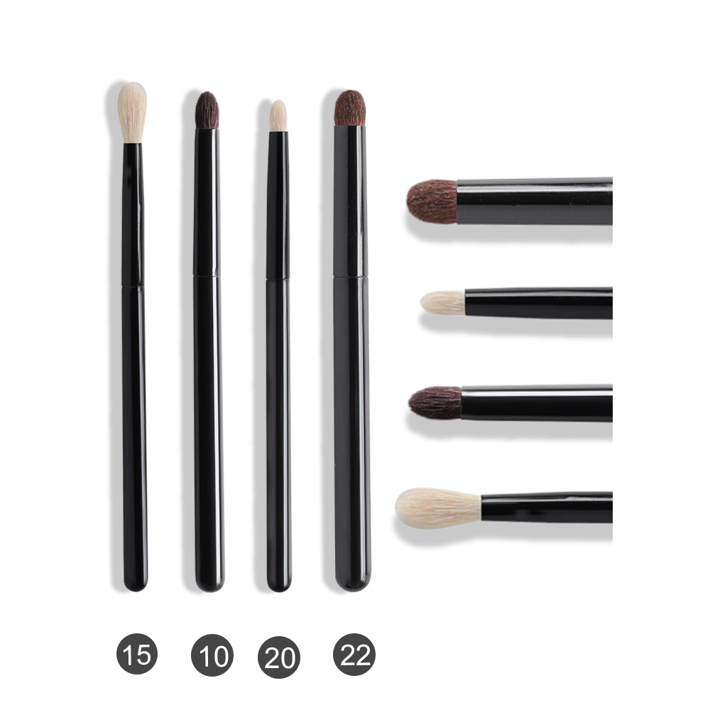 OVW Natural Goat Hair Face Cosmetic Kit Eye Makeup Brushes Set Black Wood Handle pinceaux maquillage poils naturel