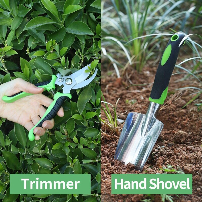 Garden Tools Set,6 Pieces Outdoor Gardening Hand Tool Kit,Gardening Tools Set For Women And Men,Including Shovel, Rake