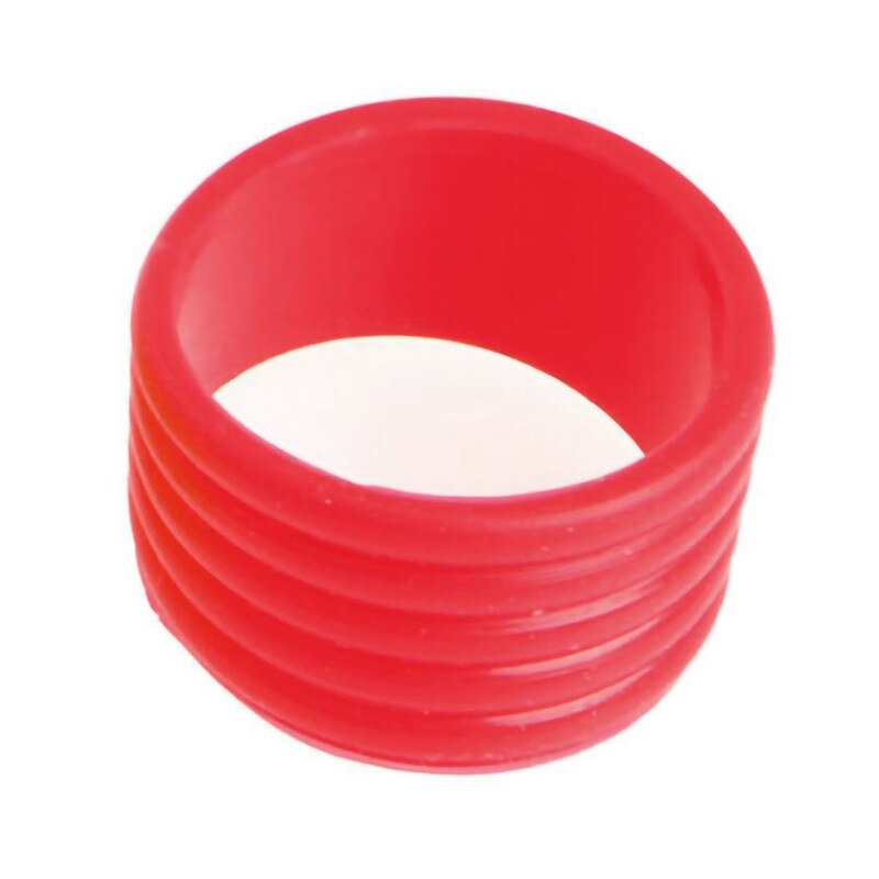 5 uds mango de la raqueta de tenis anillo elástico de goma raqueta de tenis anillo de agarre Overgrip Protector raqueta de tenis anillo fijo: Rojo