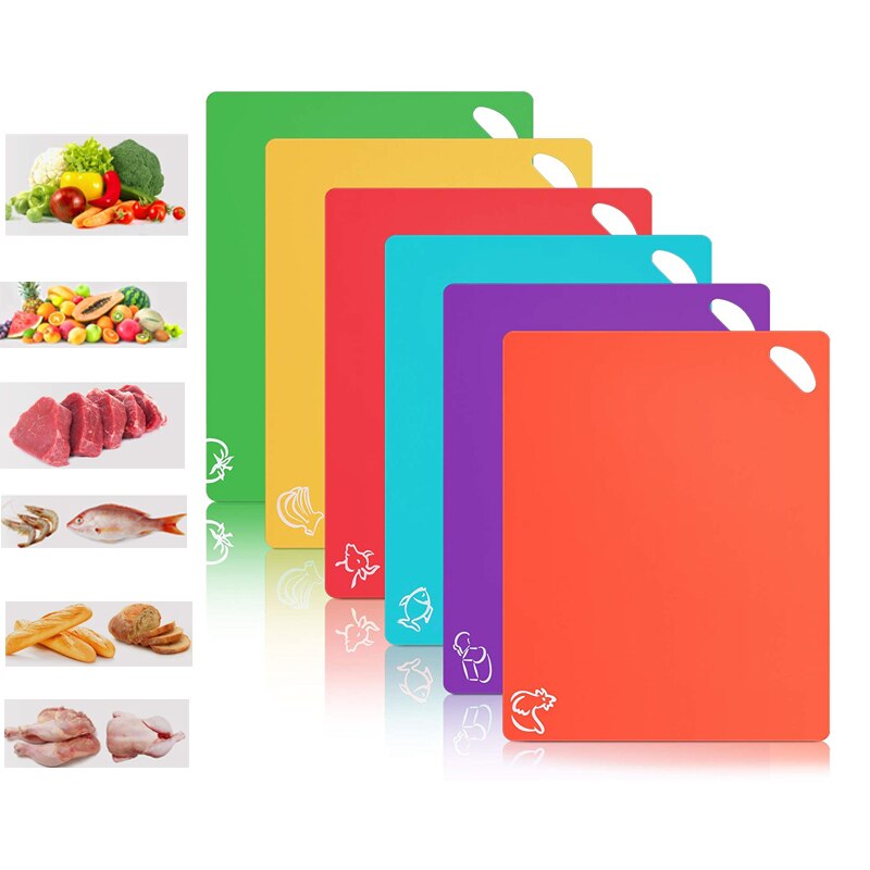 Portable Cutting Mat Set Colorful Kitchen Cutting Board Set Super Easy Clean Modern Cutting Boards Nice Flexible Non-Stick
