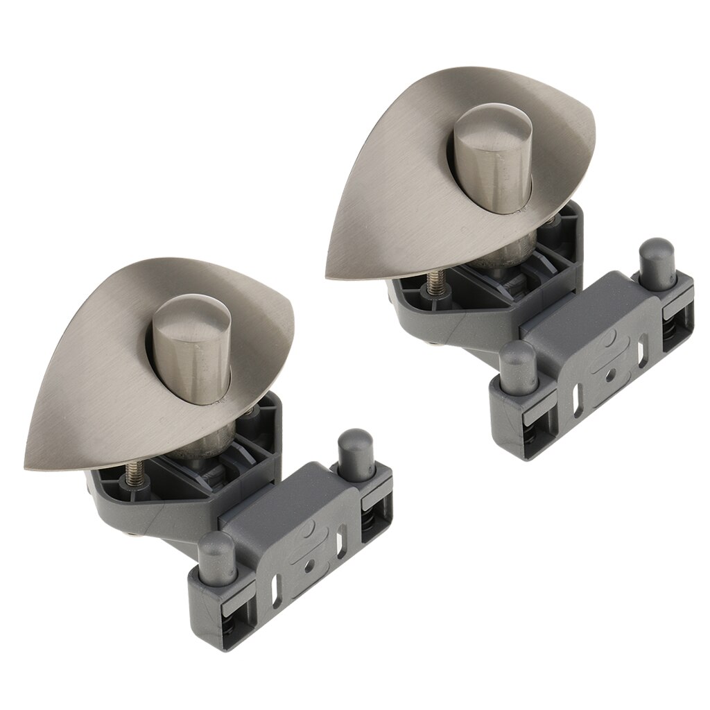2PCS HALF MOON PUSH BUTTON CATCH LOCK CUPBOARD DOOR KNOB CAMPERVAN CARAVAN MOTORHOME