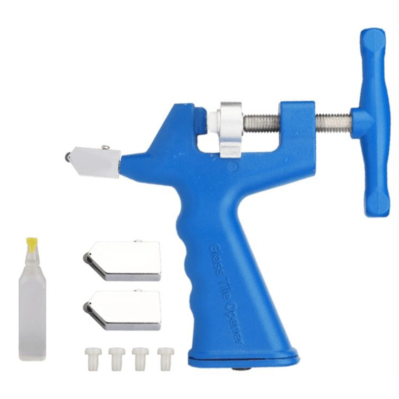 Hand Tool Glass Cutter 2 In 1 Mirror Cutter Construction Tool Kit Aluminum Alloy: BL