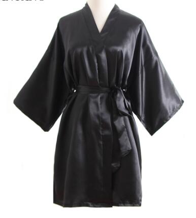 Donne calde di Seta Corto Damigella D'onore Della Sposa Abito sexy Da Sposa in Raso kimono Vestaglie Degli Indumenti Da Notte Camicia Da Notte del Vestito della Donna Accappatoio Pigiama Rosa