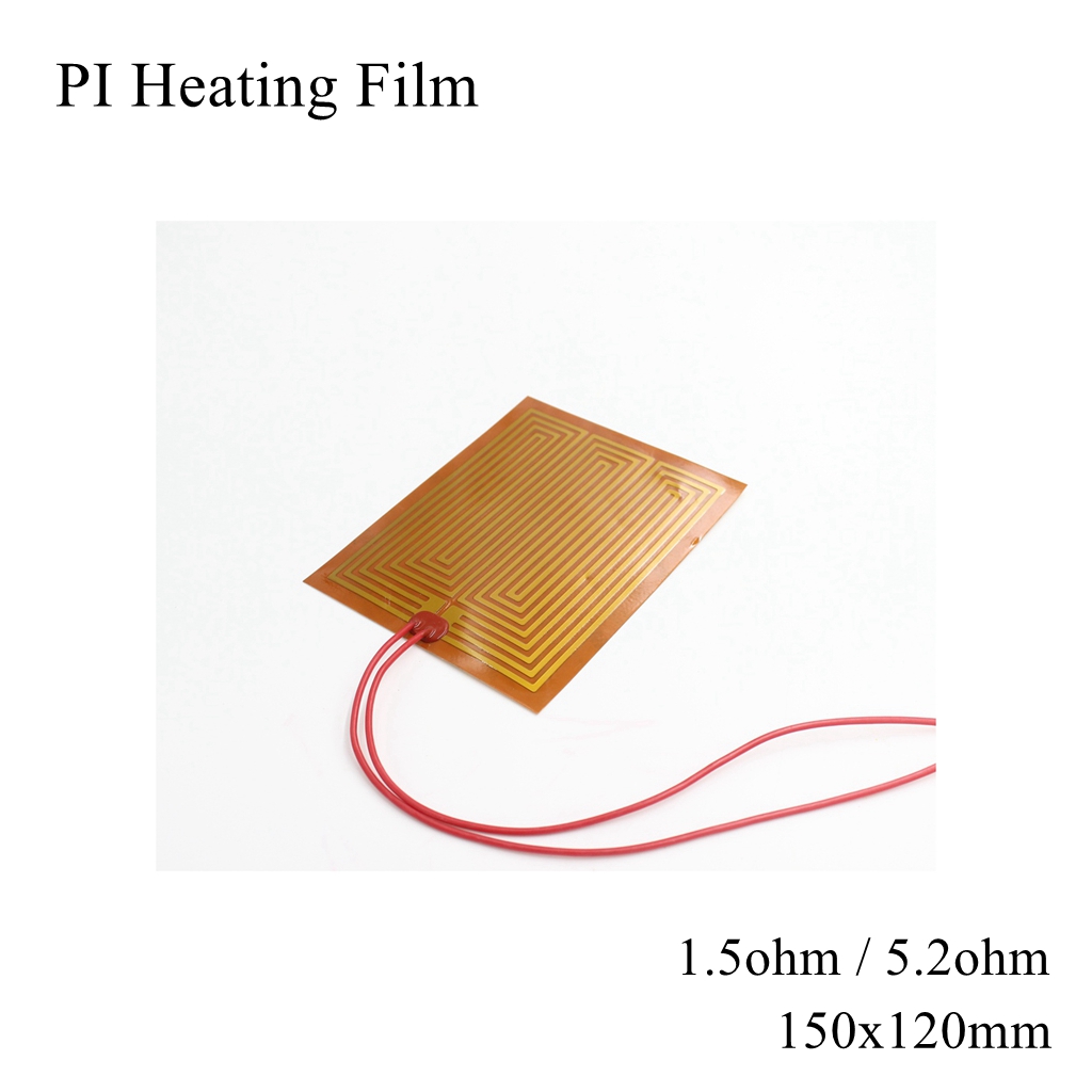 150X120Mm 5V 12V 24V 110V 220V Pi Verwarming Film Polyimide Adhesive Elektrische heater Plaat Panel Pad Mat Brandstof Folie Olie Motor Tank