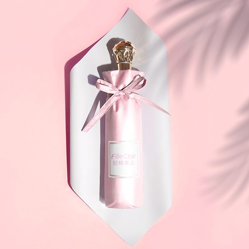 Lism merk kroon handvat paraplu regen vrouwen uv zonnige & regenachtige kroon paraplu voor vrouwen winddichte opvouwbare paraplu's  ys741