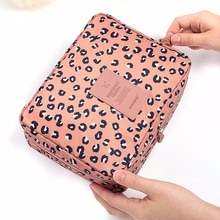 Frau Tasche Pockettrip Klare Kosmetische Make-Up Toiletry Reise Kit Organizer Leopard trousse maquillage femme neceser mujer peque o