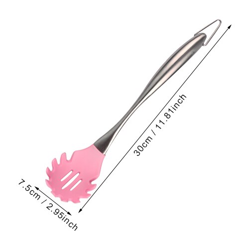 Multi-Purpose Food Grade Silicone Cooking Tool Kitchen Necessary Egg Beaters Colander Kitchenware Baking Silicagel Cookware Item: Pink spoon F