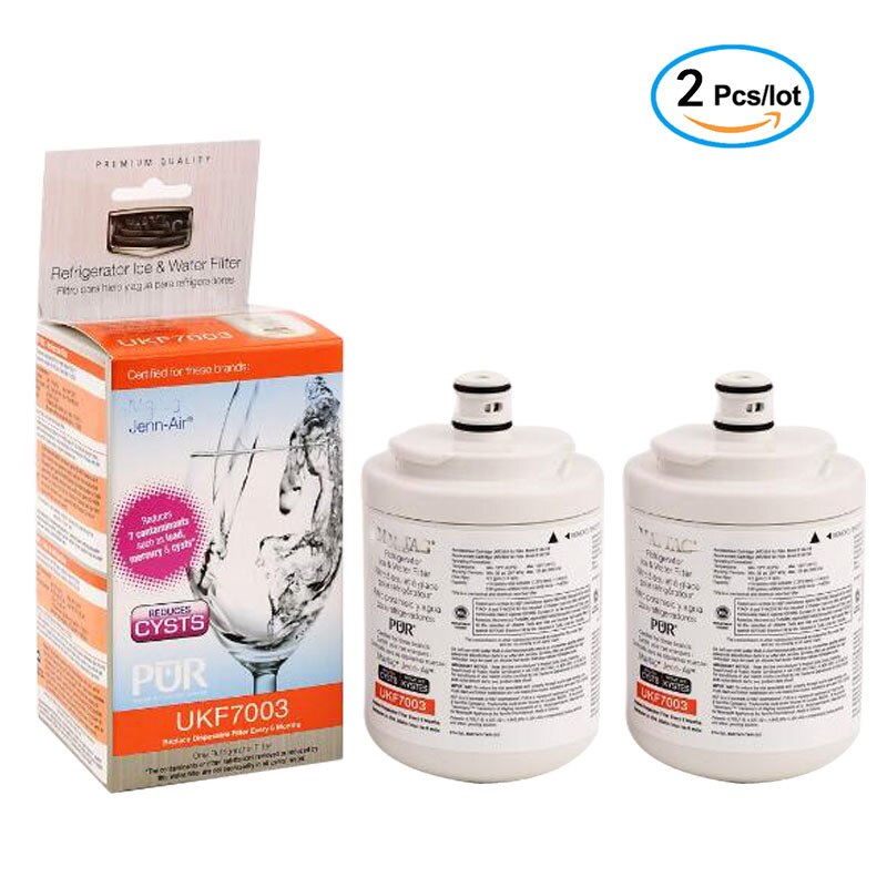UKF7003 Refrigerator Water Filter, Compatible with Maytag UKF7003, UKF7002AXX, WF288, EDR7D1 2 Pack