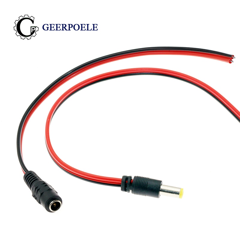 5 pcs/lot DC 5.5*2.1 12V 3A Connectors Power Wire Connectors Male Jack Plug Female Socket Wire Terminals Adapter Electric