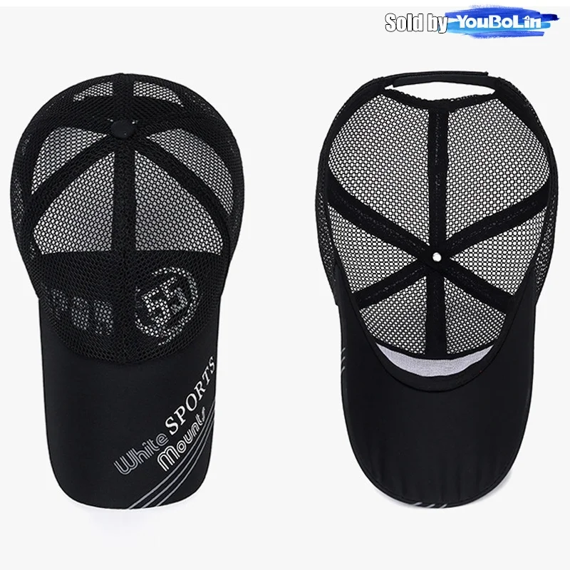 Summer extended brim sun protection baseball cap outdoor sun hat sports breathable hat printed SPORTS mesh cap