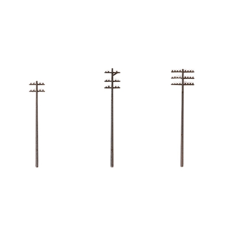 15 Pcs 1:87 Model Train Ho Scale DIY Architectural Model Telegraph Poles Material Sand Table Model Materials: Default Title
