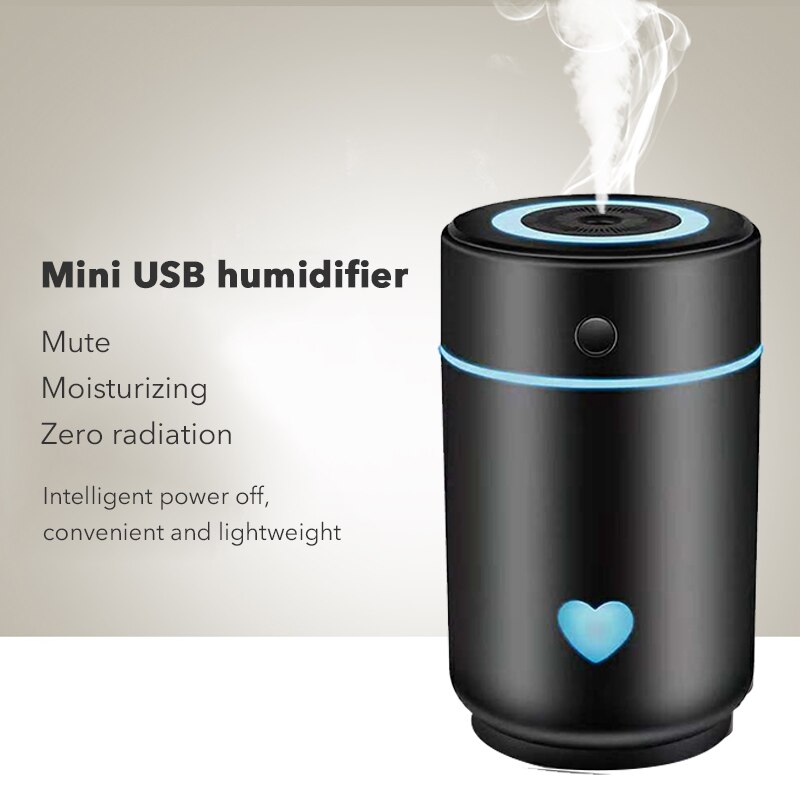Car Air Humidifier Lamp Usb Portable Humidifier ABS Plastic Cylindrical Water Fog Machine Usb Mist Anti-Dry Air Purifier