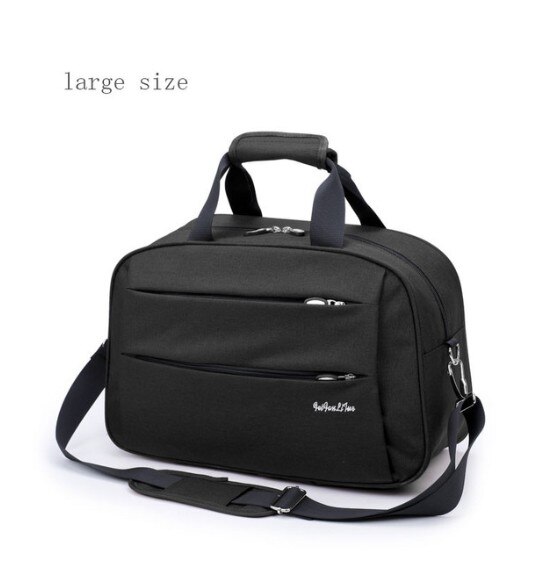 NIYOBO Travel Duffel Bag - 53cm Large Waterproof Nylon Carry-On Luggage: Black L