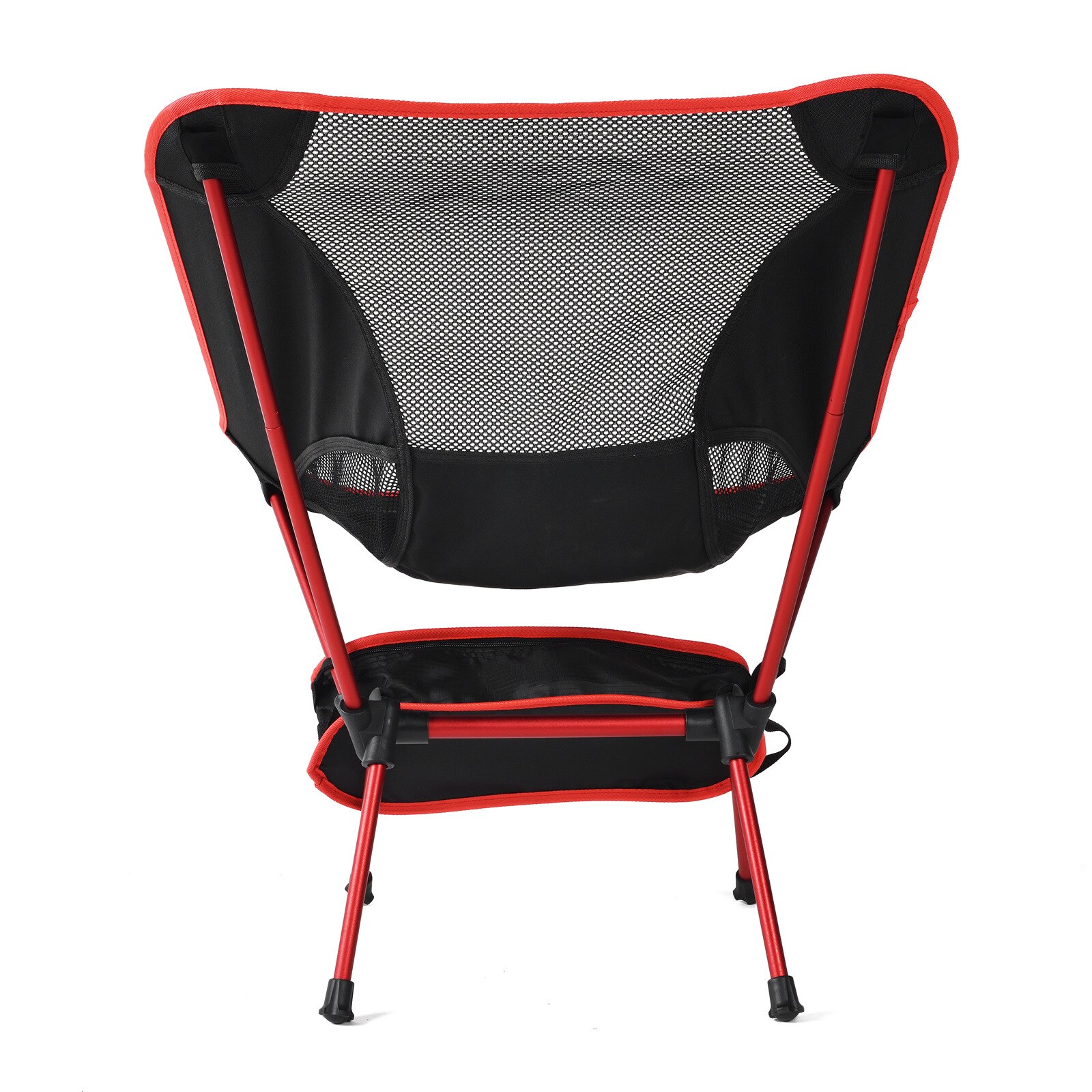 Draagbare strandvisstoel, lichtgewicht reisstoel, opvouwbare stoel voor buiten, voor wandelen, kamperen, picknickstoel, visgerei 53*35*67cm: Rood