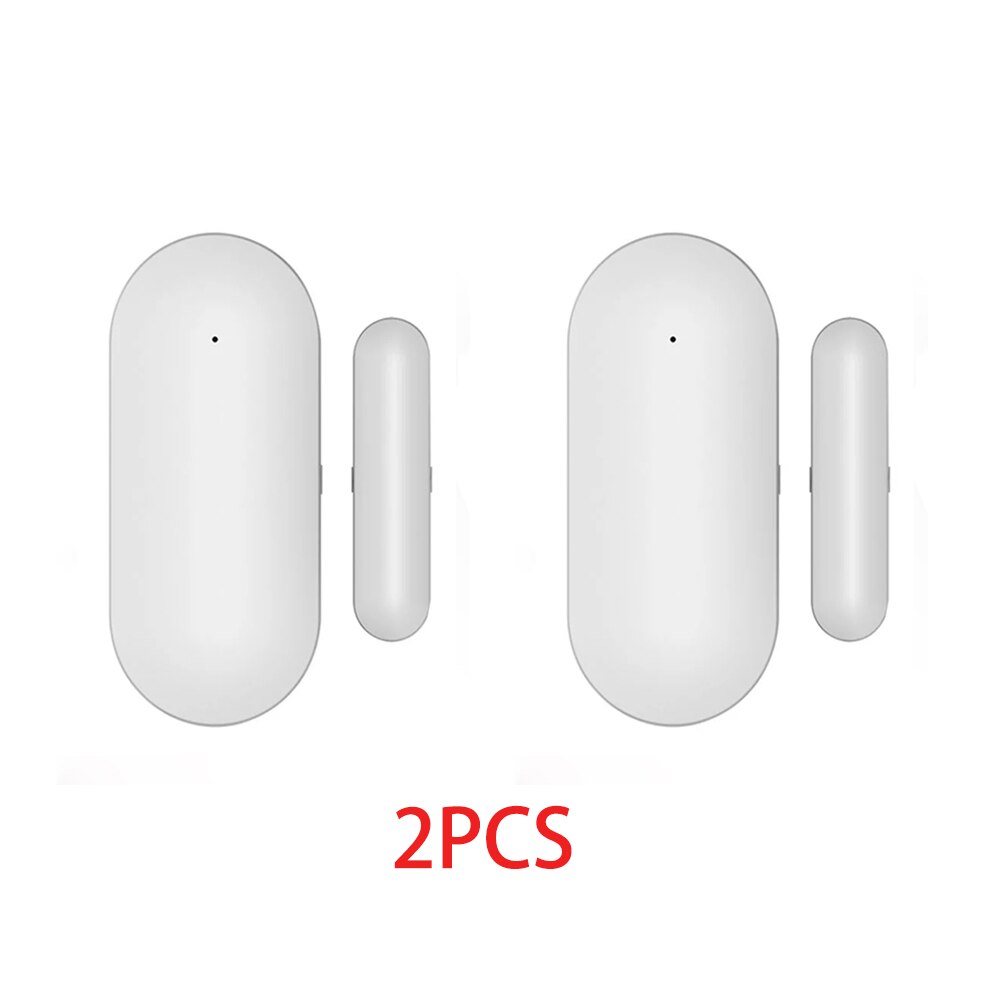 Tuya Smart Wifi Window Door Sensor Magnetic Switch Open Detector Protection Security Alert Alarm Smart Life APP: 2PCS