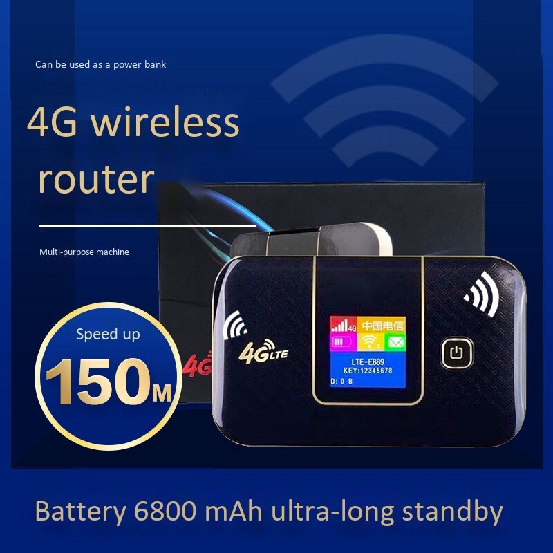 Entsperrt 4G Router Lte Wifi Netzwerk Karte Tragbare 150Mbps Wifi Router Hotspot 6800Mah Ladung für Handy, Mobiltelefon Tablette pc