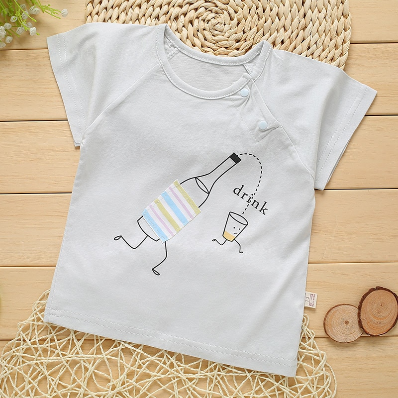 Baby T-shirt Zomer Bamboevezel Korte Mouwen T-shirt baby babykleding baby boy kleding baby meisjes dragen