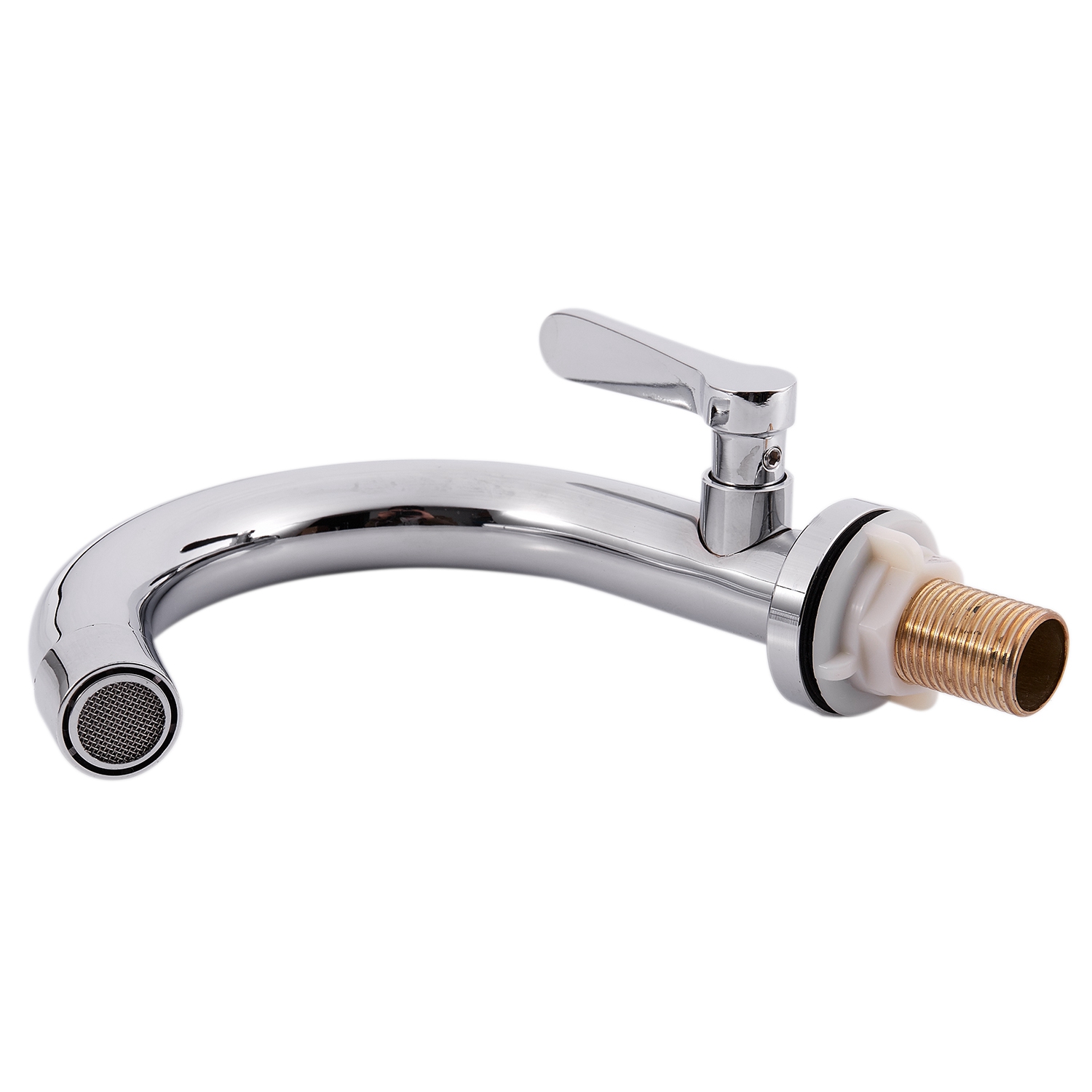 Kitchen Basin Faucet Single Cold Deck Mounted Stainless Steel Basin Sink Faucet Mixer Tap Single Handle Bathroom Accessories