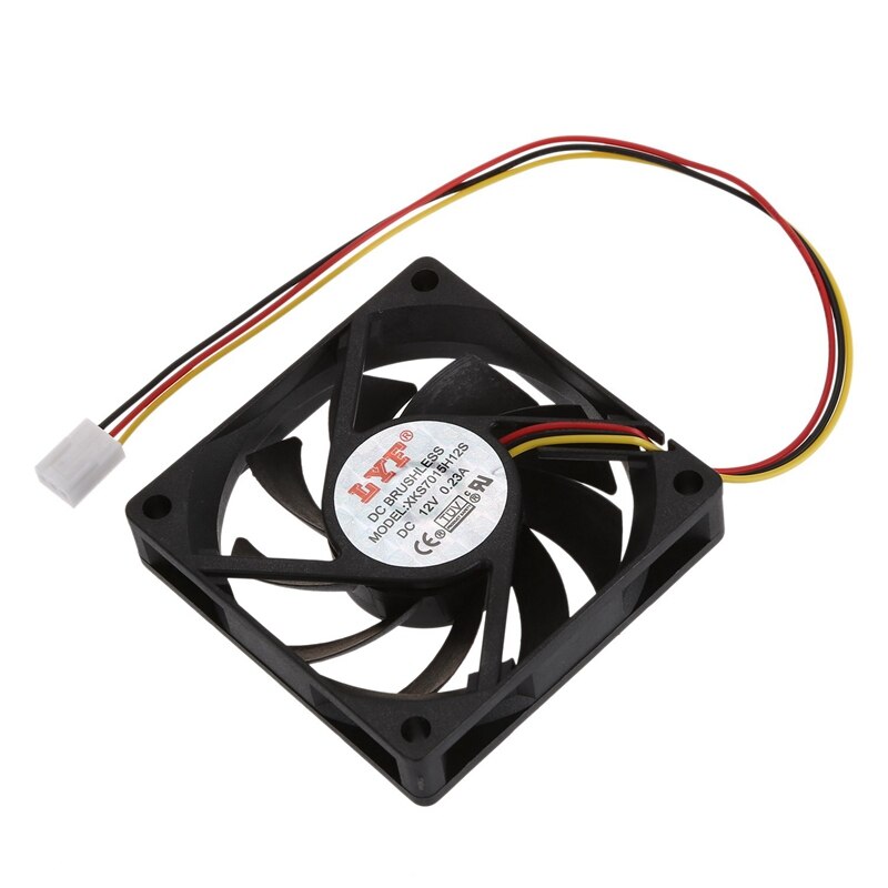 Internal 12V 3 Pin CPU Fan Cooler Fan for PC 70x70x15mm