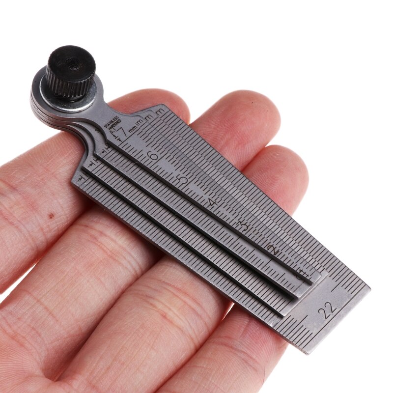 Medidor cónico de agujero de 0mm-29mm, Regla de medición de profundidad, herramienta de inspección de 80mm