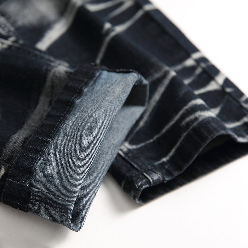 Men Luxury Brand Stretch Plus Size Jeans Gray Jeans Men Long Plus Size Jeans