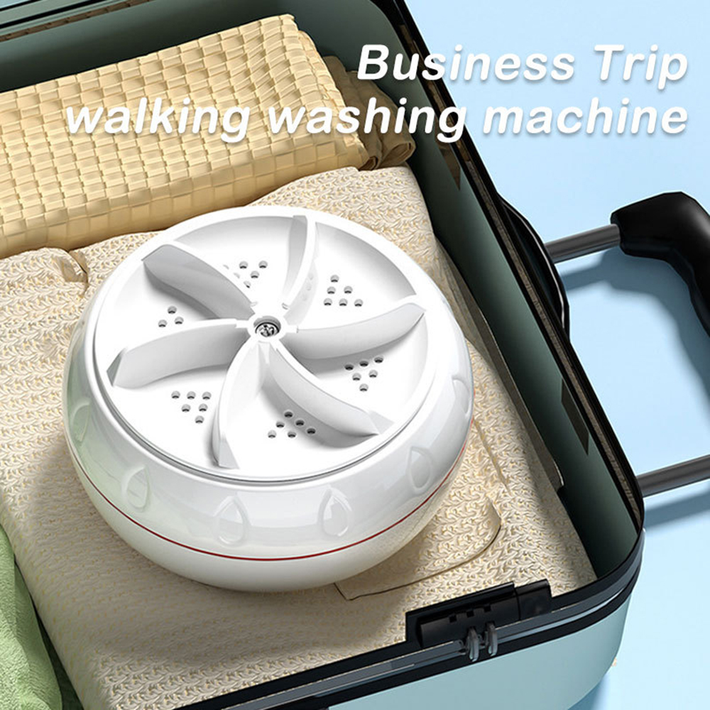 Mini Washing Machine Portable USB Rotating Turbo Fruit Ultrasonic Dishwasher For Clothes Home Kitchen Travel Remote Control미니세탁기: black