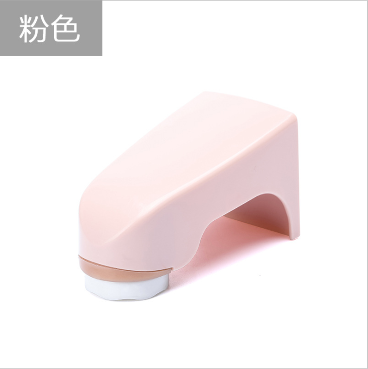 1pc Edelstahl Seifenschale Kreative schlagen-freies Seife Halfter Zauberstab Halfter Schlecht Gerät Praktische Magnetische seife Halfter: Rosa