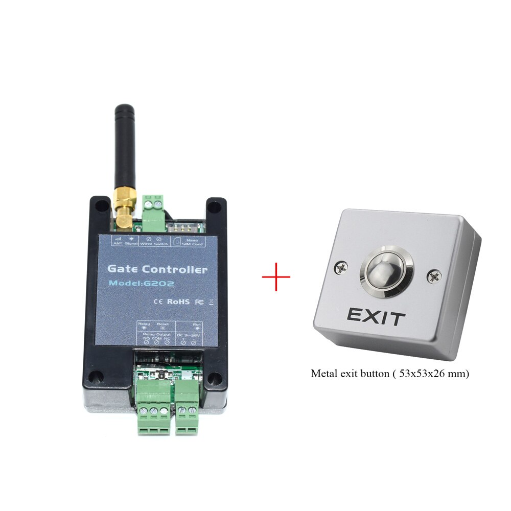 GSM 3G WCDMA remote control gate opener on/off switch G202 for sliding swing garage Gate Opener: 3G with metal button