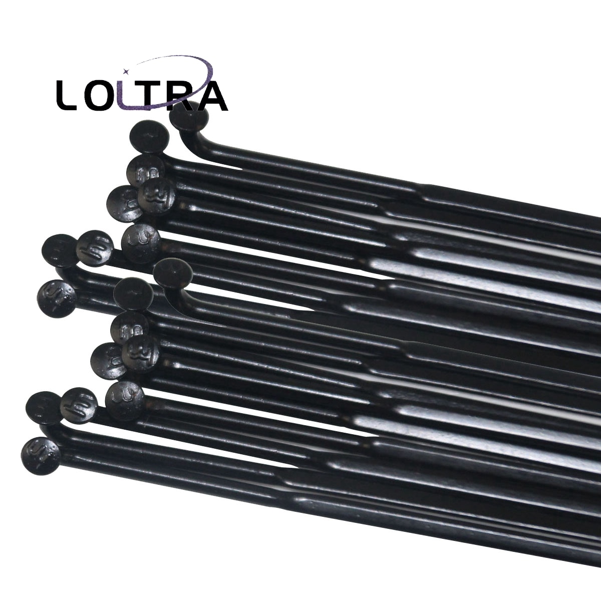 LOLTRA Ultralight 4.3g/pcs CN MAC 424 Aero Bladed Spokes with Alloy Nipples for Road/MTB, J-bend / Straight Pull