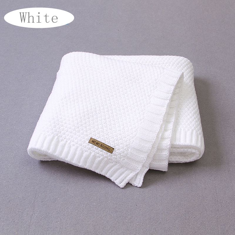 freundlicher Decke Baby Kinderwagen Decke Einfache Baby Decken Gestrickte Neugeborenen Swaddle wickeln Weich Kleinkind Sofa Krippe Decke: C15-100x80CM