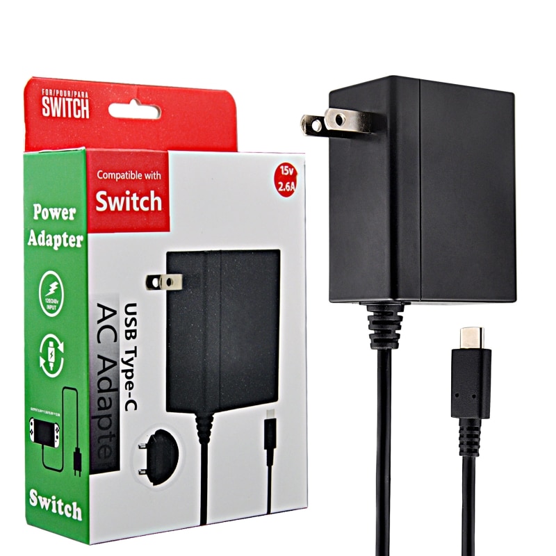EU/US Plug AC Power Adapter 5V 1.5A 15V 2.6A Type C Fast Charger for Nintendo- Switch Cellphone Tablet Mobile Phone